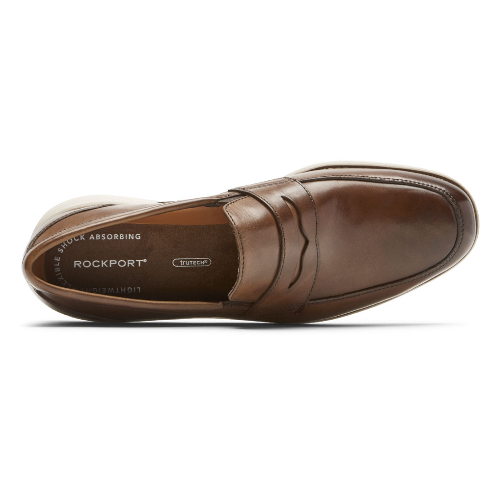 Rockport Mens Loafers Brown - Garett Penny - UK 610-PLFTWM